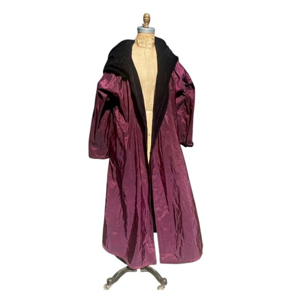 Mycra Pac Designerware Velvet Reversible Rain Coat Whimsy Goth Cape Hooded RARE - Picture 14 of 16